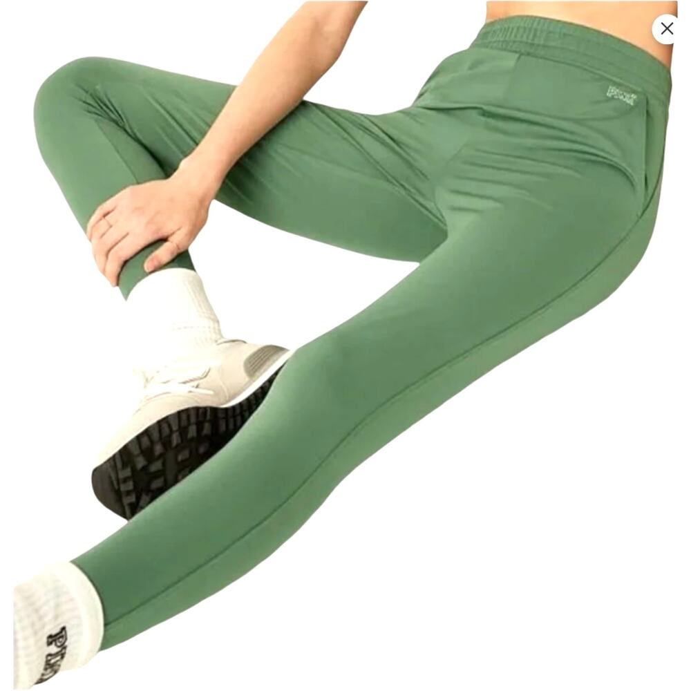 NWT Victoria’s Secret PINK High Waist Full Length Skinny Joggers Green MEDIUM